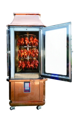 Sıcak Şok Çok Fonksiyonlu Teşhir Izgara Tavuk Ördek ve Kuzu Izgara Makinesi