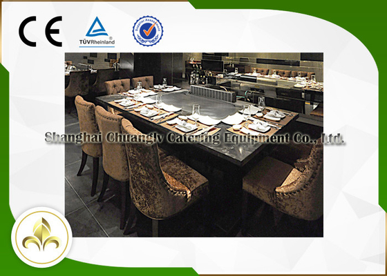 satın al 7 Koltuk Elektrikli İndüksiyon Teppanyaki Izgara Masası Temel Yapılandırma CE ISO9001 Sertifikası online manufacture