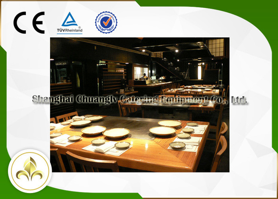 satın al Kabuklu Deniz Ürünleri / Sebze için Profesyonel Japon Teppanyaki Izgara Masası 7 Koltuk Kapasitesi online manufacture