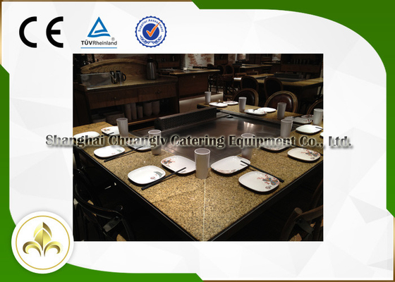 satın al Otel / Yemek Plaza / Restoran / Bar için 9 Koltuk Kapalı Açık Teppanyaki Hibachi Izgara Masası online manufacture