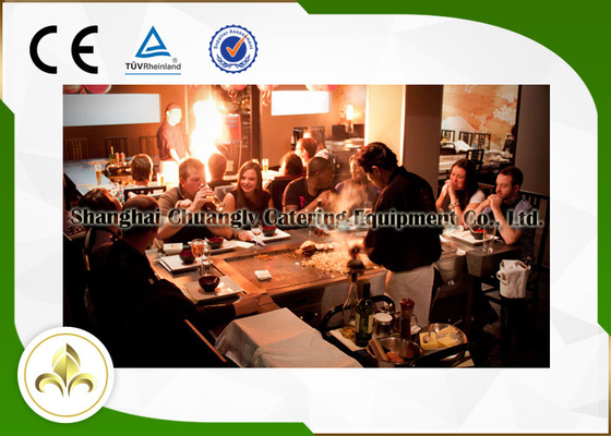 satın al Dikdörtgen Teppanyaki Grill Ocak Masası Paslanmaz Çelik 304 ve Alaşımlı Çelik Malzeme online manufacture