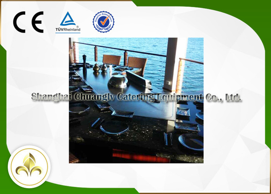 satın al Restoran / Otel için Elektromanyetik Hibachi Grill Japon Yemek Masası Köprü Şekli online manufacture