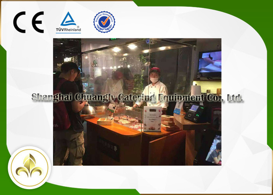 satın al Gıda Plaza / Büfe Araba Mobil Teppanyaki Grill Masa Elektrikli Hibachi Ocak online manufacture