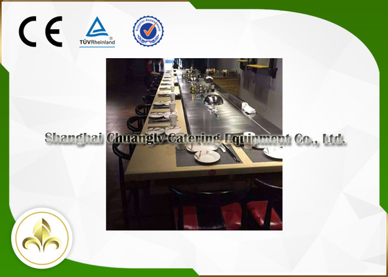 satın al Dikdörtgen Üç Soba Açık Hibachi Masa Güvenli Japon Yemek Izgarası online manufacture