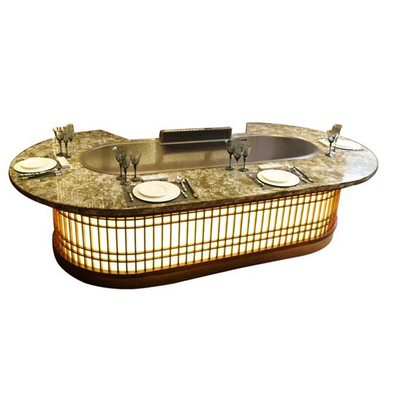satın al 10 Koltuk Sıcak Satış Mutfak Ekipmanları Oval Barbekü Teppanyaki Izgara online manufacture