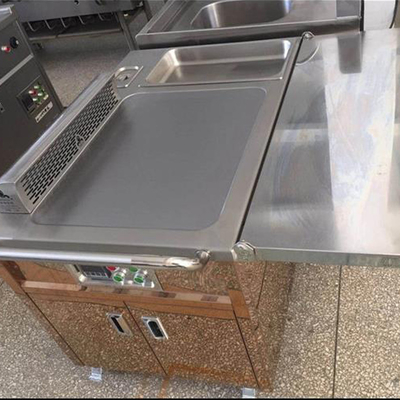 satın al Ticari Restoran Ekipmanları Gazlı/indüksiyonlu Elektrikli Tavalar Izgara Mobil Teppanyaki Masası online manufacture