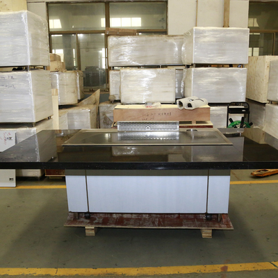 satın al Restoran Otel için Paslanmaz Çelik Elektrikli Aşağı Egzoz Teppanyaki Masa Izgara Aşağı Yorgunluk online manufacture