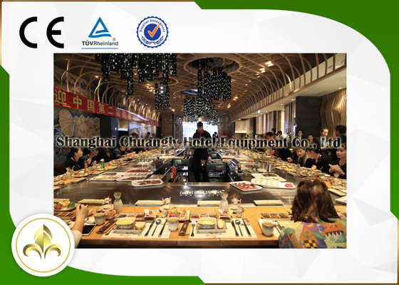 satın al Çoklu Koltuklu Standart Olmayan Dikdörtgen / Daire Dış Mekan Hibachi Masası 8KW online manufacture