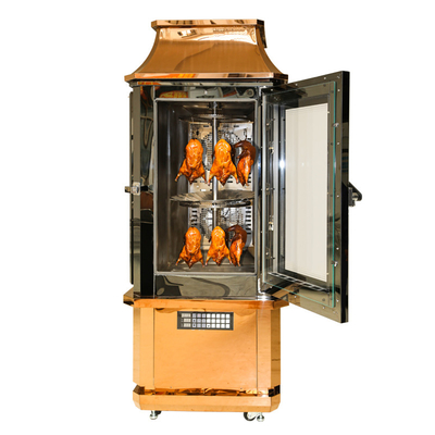 satın al S / S Elektrikli Ördek Tavuk Çevirme Izgara Makinesi Dikey Cam Kapılı Çevrimiçi üretim