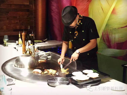 satın al Elektromanyetik Yarı - Daire Teppanyaki Grill Ocak Sekiz Koltuklu online manufacture