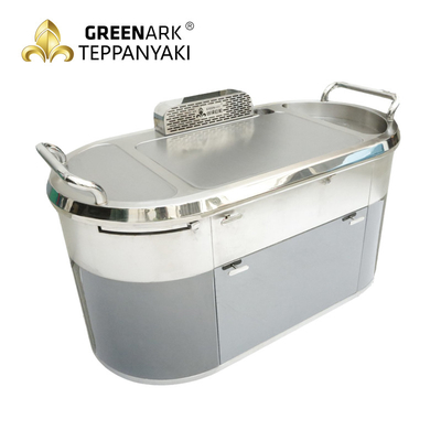 satın al Dumansız Paslanmaz Çelik Barbekü Izgara Oval Teppanyaki Plaka online manufacture