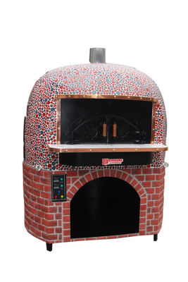 satın al Yuvarlak Lava Kaya Odun Ateşi İtalya Siyah veya Kırmızı Seramik Karolu Pizza Fırını Çevrimiçi üretim
