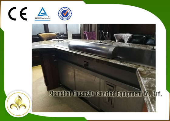 satın al Doğal Gazlı Isıtma Japon Teppanyaki Izgara Masası, Elektrikli Teppanyaki Masa Üstü Izgara online manufacture