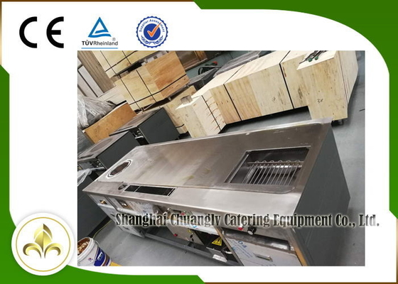 satın al Dikdörtgen Teppanyaki Izgara Masası, 2.2 Metre İndüksiyon Çorbası Ocağı Barbekü Izgarası online manufacture
