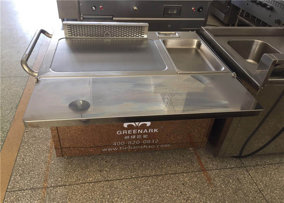 satın al Termostat Kontrollü Dikdörtgen Paslanmaz Çelik Japon Teppanyaki Grill online manufacture