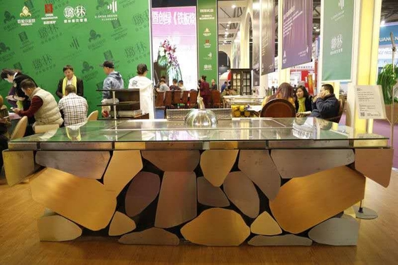 satın al 7 - 12 Koltuk Barbekü Izgara Masası / Gazlı Teppanyaki Grill Ankastre Hava Üfleyici ve Duman Arındırıcı online manufacture