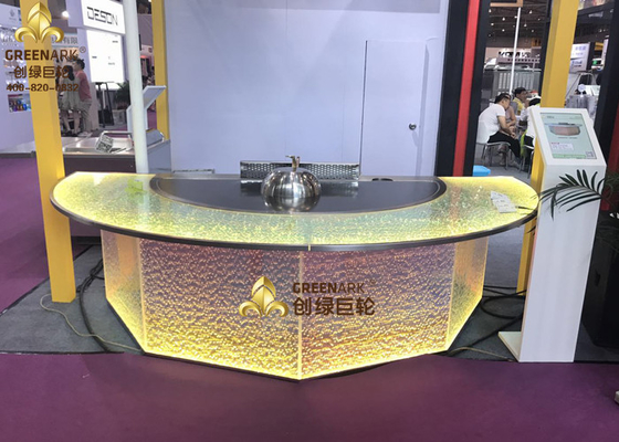 satın al Arıtma Sistemli Ticari İndüksiyon Yarı Daire Teppanyaki Masa Izgarası online manufacture