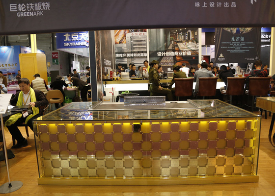 satın al Çift Brülörler Japon Restoranı Teppanyaki Grill Elektrikli Tüp İndüksiyon online manufacture