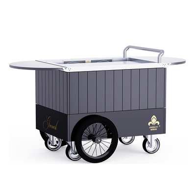 satın al Siyah Mobil Teppanyaki Grill 20 yıldan fazla dayanıklı Gıda sınıfı tahta Hibachi Grill Masa online manufacture