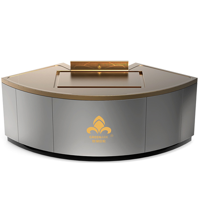 satın al Yelpaze Şeklinde Bakır Teppanyaki Masa 2300x900x800mm Elektrikli Isıtma Çevrimiçi üretim