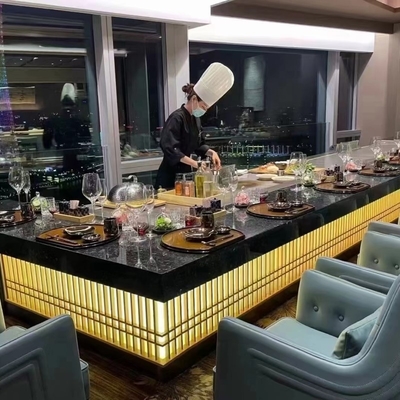 satın al Stainless Steel Teppanyaki Grill Table 2400x850x800mm 8000W Çevrimiçi üretim