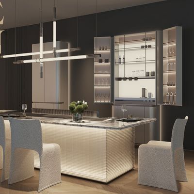 satın al Tailor-Made Teppanyaki Grill Table with Free Design Consultation and Advanced Ventilation Technology Çevrimiçi üretim