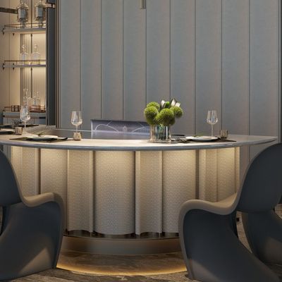 satın al Customized Teppanyaki Grill Table with 1300x1000x800/1700x1000x800 Size 7/8 Seats and 600*440mm Heating Area Çevrimiçi üretim