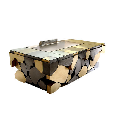satın al Stainless Steel 304 Teppanyaki Grill Table with 8 Seats and Customized 20mm Thick Food-Grade Special Alloy Steel Çevrimiçi üretim