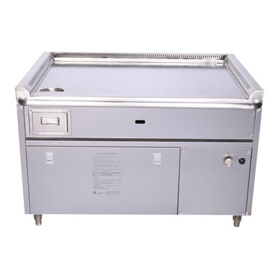satın al Commercial Stainless Steel Gas Smokeless Teppanyaki Grill Table with 8000W Power and 220-240V/380V Voltage Çevrimiçi üretim