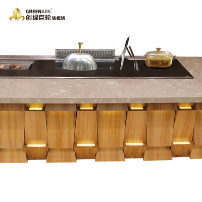 satın al Dikdörtgen Teppanyaki Izgara Masası İndüksiyonlu Isıtma 2400mm Uzunluk online manufacture