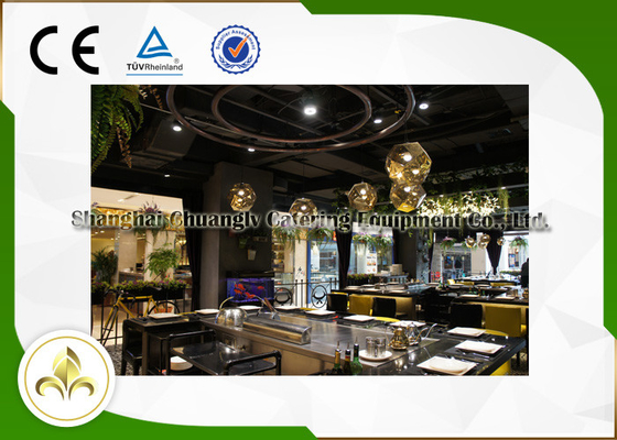 Paslanmaz Çelik Filtre Teppan Yaki Grill Tablası Temel Konfigürasyon