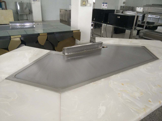 11 Koltuk Paslanmaz Çelik LPG Isıtma Japon Teppanyaki Grill 2300*960*800mm