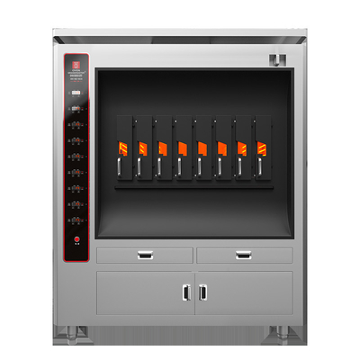Ticari elektrikli balık ızgara 8 bölme 8 balık bir seferde BBQ ızgara fırını ekipman