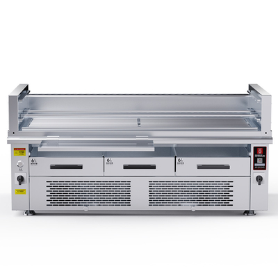 Dumansız Grill 800'c yüksek sıcaklık 3 grup ısıtma Bağımsız sıcaklık kontrolü