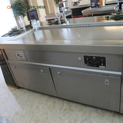 Çin Fabrikasından CE ISO Sertifikasıyla 20mm Çelik Üst Teppanyaki Grill Masa