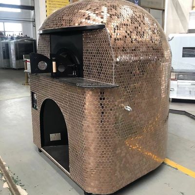Odun Ateşli Pizza Fırını 1400x2100mm Lav Kayası Tabanlı