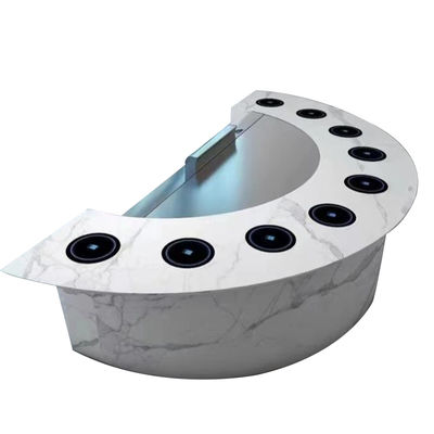 Paslanmaz çelik Teppanyaki ızgara masası 1300x1000x800mm 8kW 380V