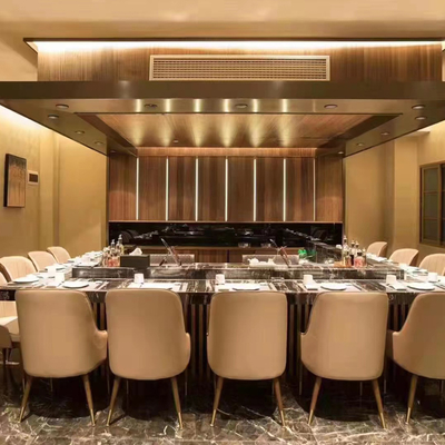 Paslanmaz Çelik Teppanyaki Izgara Masası 1200x850x800mm 8kW 380V