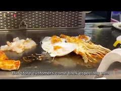 Restoran 380V Satensiz Çelik Teppanyaki Izgara Masası